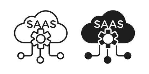 SaaS icon for web designs. editable pictogram.