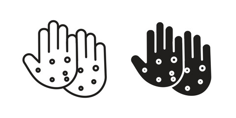 Rash hand icon for web designs. editable pictogram.
