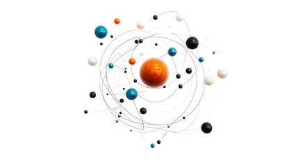 Molecular orbital diagram background isolated on a Transparent background, PNG file.
