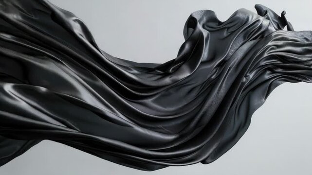 A sculpture of a woman wearing a flowing black garment, perfect for use in art or design projects