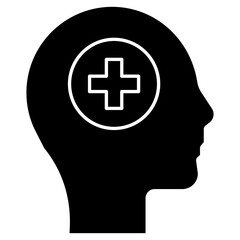 Obraz premium Mental Health Icon, Mind Care, Brain Calm, Mental Support, Inner Strength, Headspace, Thought Balance, Mind Reset, Peace Within, Emotional Health, Mental Focus, Clarity, Self-Awareness, Mind Shield