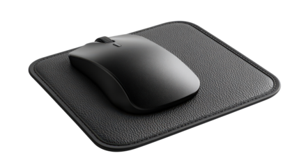 Mouse pad with wrist support, background isolated on a Transparent background, PNG file.