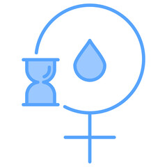 Menstruation Blue Icon