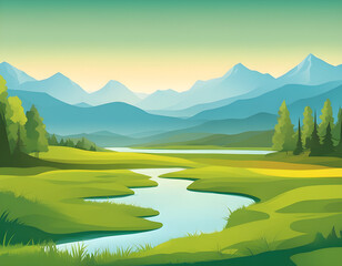 Elegant watercolor painting of a cherry blossom tree with delicate pink and white petals falling gently, set against a soft gradient background of pastel blues and purples, perfect for spring-themed w