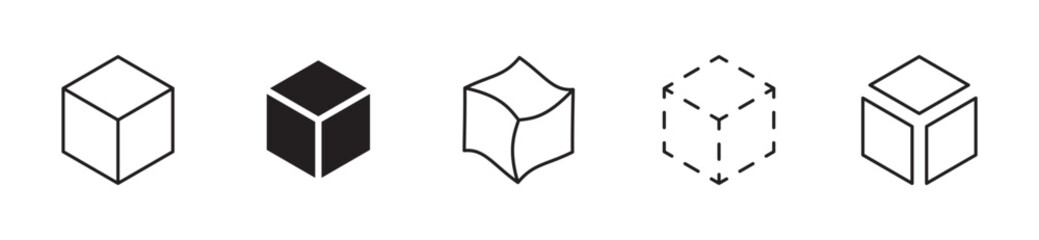 Cardboard Box or Package Icon Vector Design on White Background.