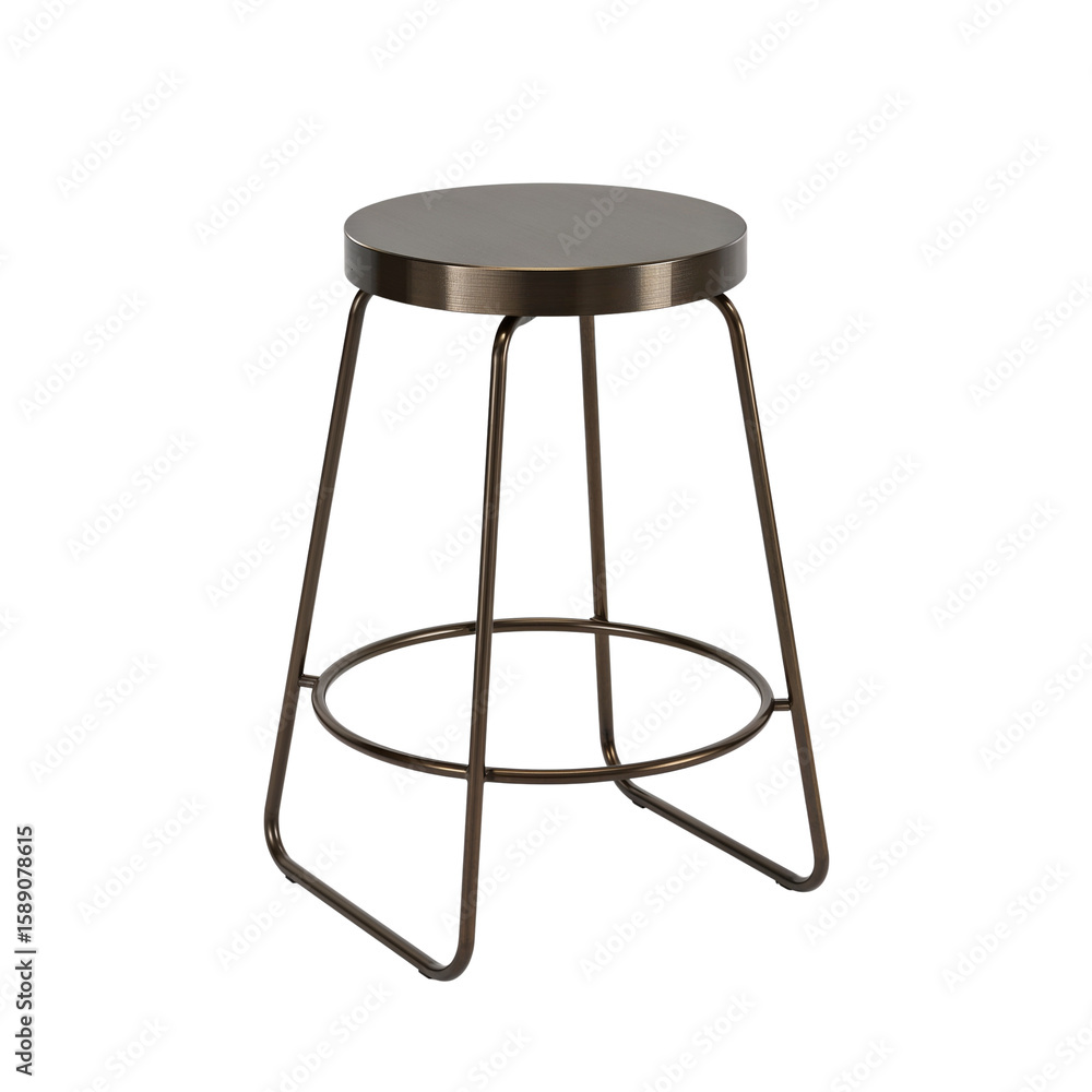 Poster minimalist stool featuring elegant design with clean lines, against an isolated transparent setting