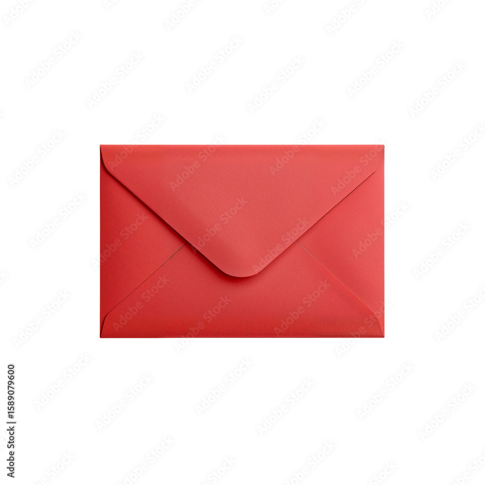 Poster crimson envelope isolated symbolizing communication and correspondence with a seamless background