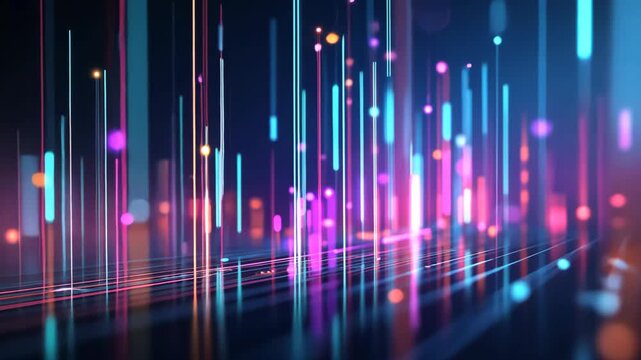 abstract background futuristic neon light glowing in cybernetic verse 