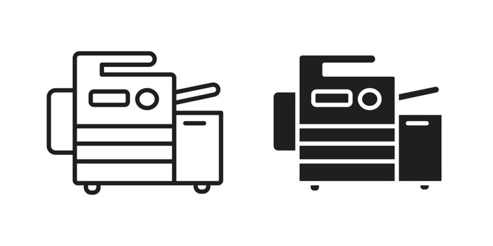 Copier icon for web designs. editable pictogram.