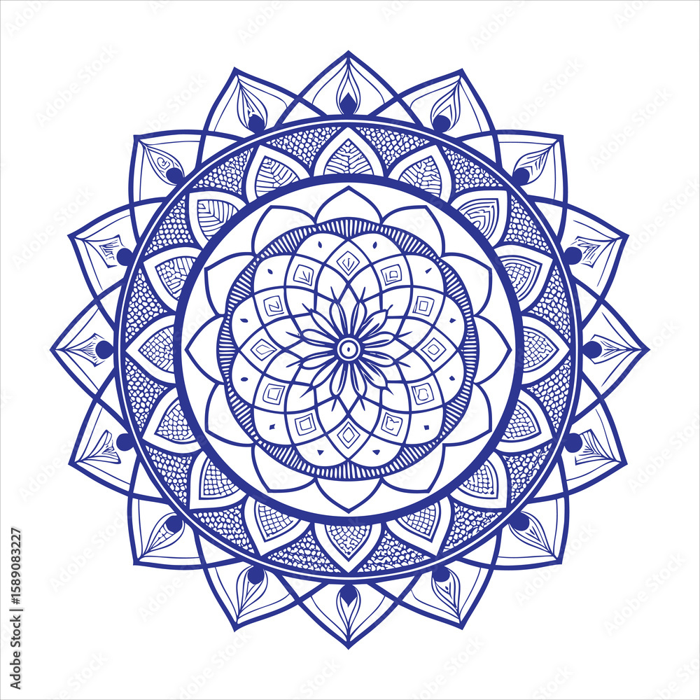 Poster abstract 3d vector illustration of a geometric flower pattern with interconnected spheres, perfect f