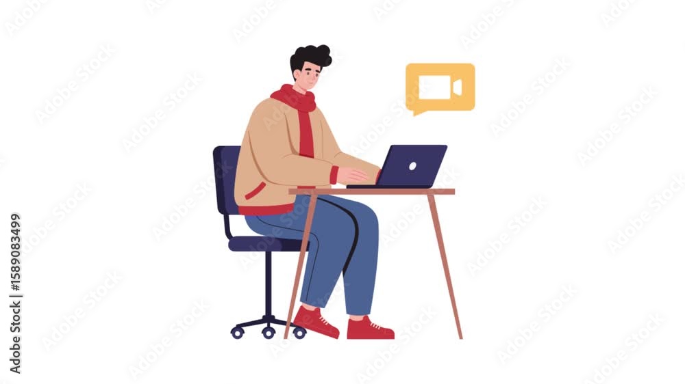 Poster video call support for clients video animated mp4 file