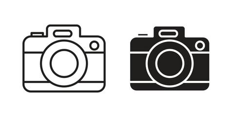 Camera icon for web designs. editable pictogram.