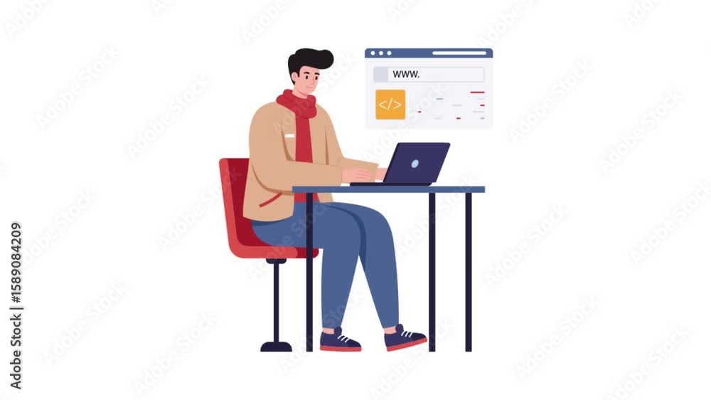 Poster website planning and design video animated mp4 file
