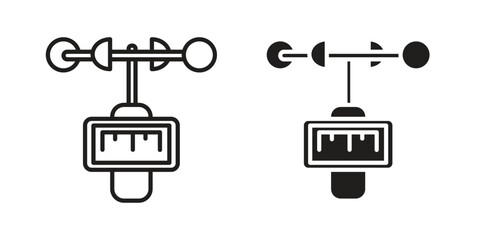Anemometer icon for web designs. editable pictogram.
