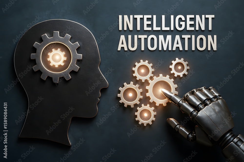 Poster intelligent automation solutions for business process optimization and efficiency gains today