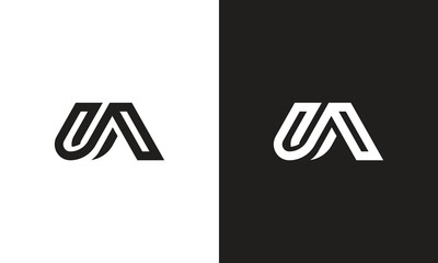 UA Monogram Logo Vector Design Elegant Letter U and A Initials