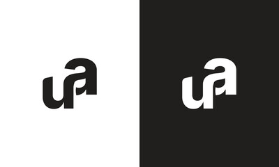 UA Monogram Logo Vector Design Elegant Letter U and A Initials