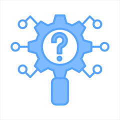 Root Cause Blue Icon Vector Illustration
