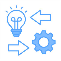 Implementation Blue Icon Vector Illustration