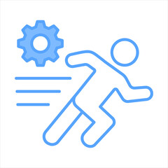 Action Blue Icon Vector Illustration