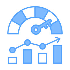 Kpi Blue Icon Vector Illustration