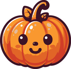A Pumpkin clip art flat vector