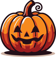 A Pumpkin clip art flat vector