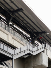 Staircase at Suburban Train Station.