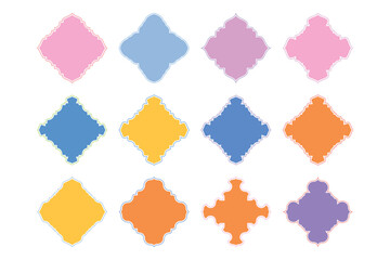 Badges Emblem Design Glyph - SET 12
