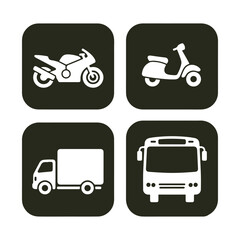 Vehicle and Transportation Icons 