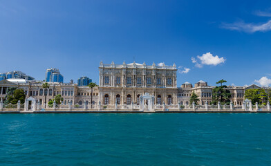 Dolmabah&ccedil;e Palace, seen from the Bosphorus, Istanbul, Turkey
