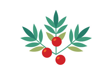 Mountain Ash Berries With Artistic Sagebrush Leaves