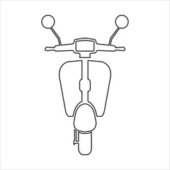 scooter icon in line style