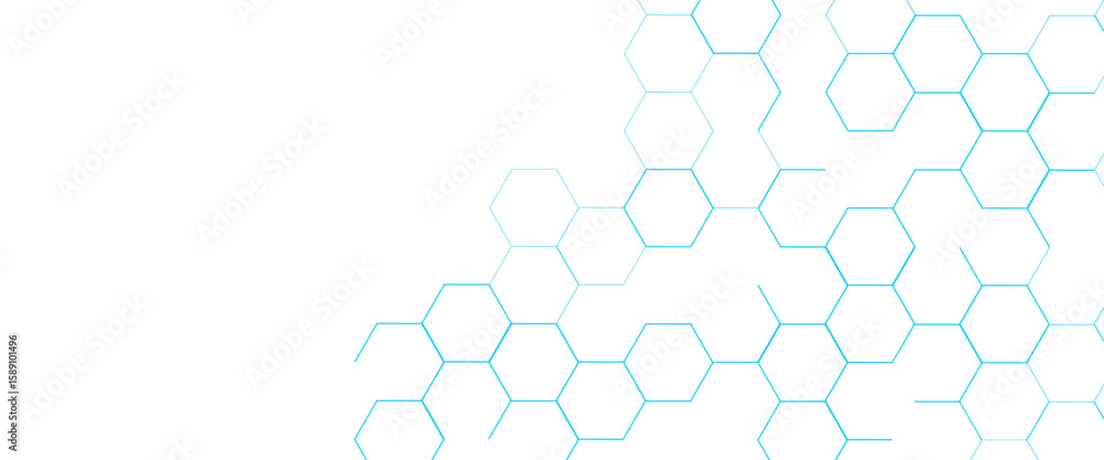 Poster vector abstract design element with hexagon geometric on a white background