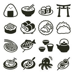 Japanese Food and Culture Icons 