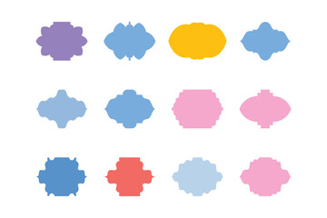 Badges Emblem Design Glyph with outline- SET 12