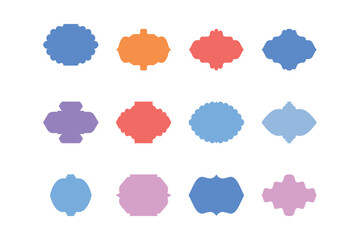 Badges Emblem Design Glyph with outline- SET 12