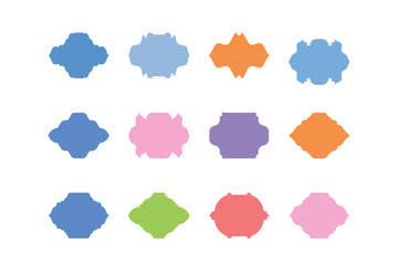 Badges Emblem Design Glyph with outline- SET 12