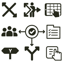 Decision Making and Management Icons