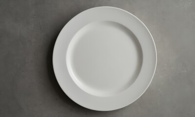 Elegant simplicity a pristine white plate on a textured backdrop