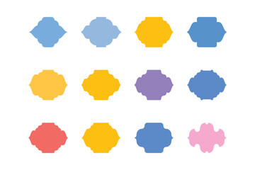 Badges Emblem Design Glyph with outline- SET 12