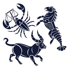 vector illustration of an abstract horse