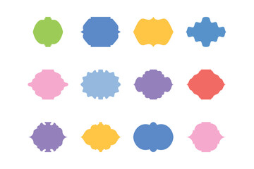 Badges Emblem Design Glyph with outline- SET 12