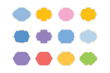 Badges Emblem Design Glyph with outline- SET 12