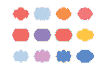 Badges Emblem Design Glyph with outline- SET 12