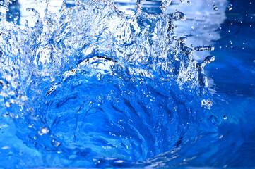 water splash with pressure air
