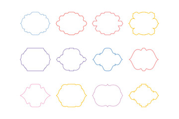 Badges Emblem Design outline- SET 12