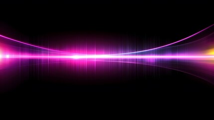 Abstract Pink Purple Neon Light Wave Background
