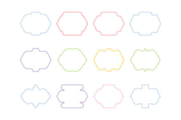 Badges Emblem Design outline- SET 12