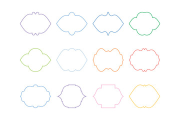 Badges Emblem Design outline- SET 12